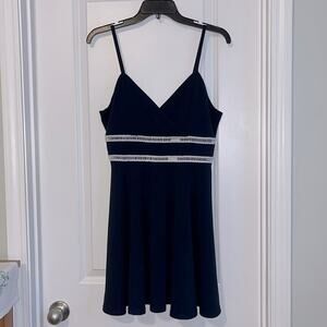 Francesca’s Mi Ami Navy Spaghetti Strap Dress, NWT